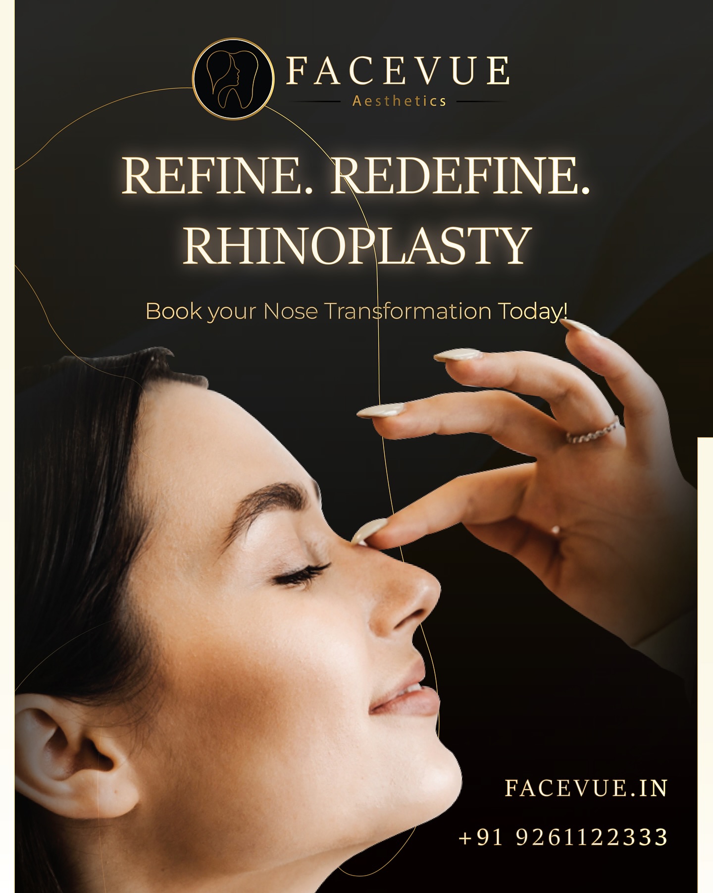 ✨ A nose that feels naturally you.
Refine your profile, enhance symmetry, and achieve the confidence you’ve always desired with expert Rhinoplasty at Facevue Aesthetics.
Book your transformation today. ✨
.
.
.
.
#FacevueAesthetics #Rhinoplasty #NoseReshaping #NoseTransformation #FacialHarmony #AestheticClinic #CosmeticSurgery #JaipurClinic #ProfilePerfection #ConfidenceRedefined